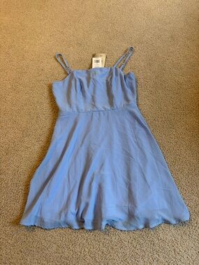 Lily Rose Pale Blue Spaghetti-Strap Mini Dress